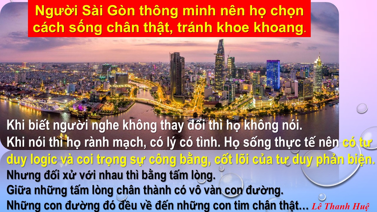 Bạn biết r&otilde; S&agrave;i G&ograve;n, t&ocirc;i th&igrave; cảm nhận - B&uacute;t k&yacute; của L&ecirc; Thanh Huệ